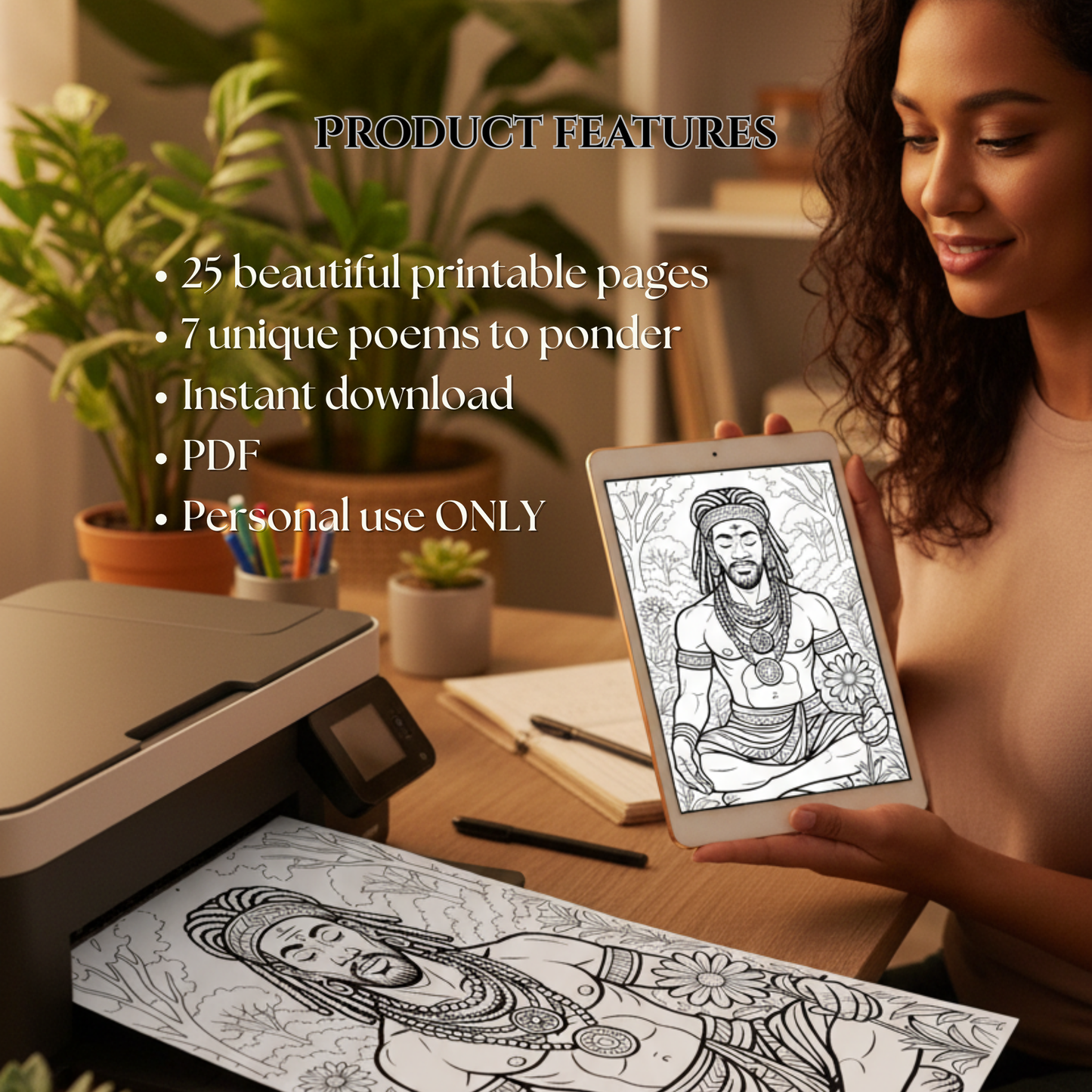 Awaken Your Colors: A Soulful Art Journey (Printable Coloring Book)