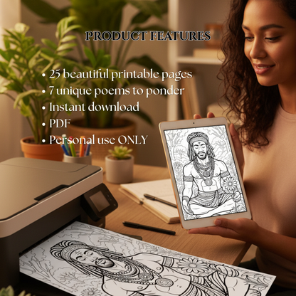 Awaken Your Colors: A Soulful Art Journey (Printable Coloring Book)