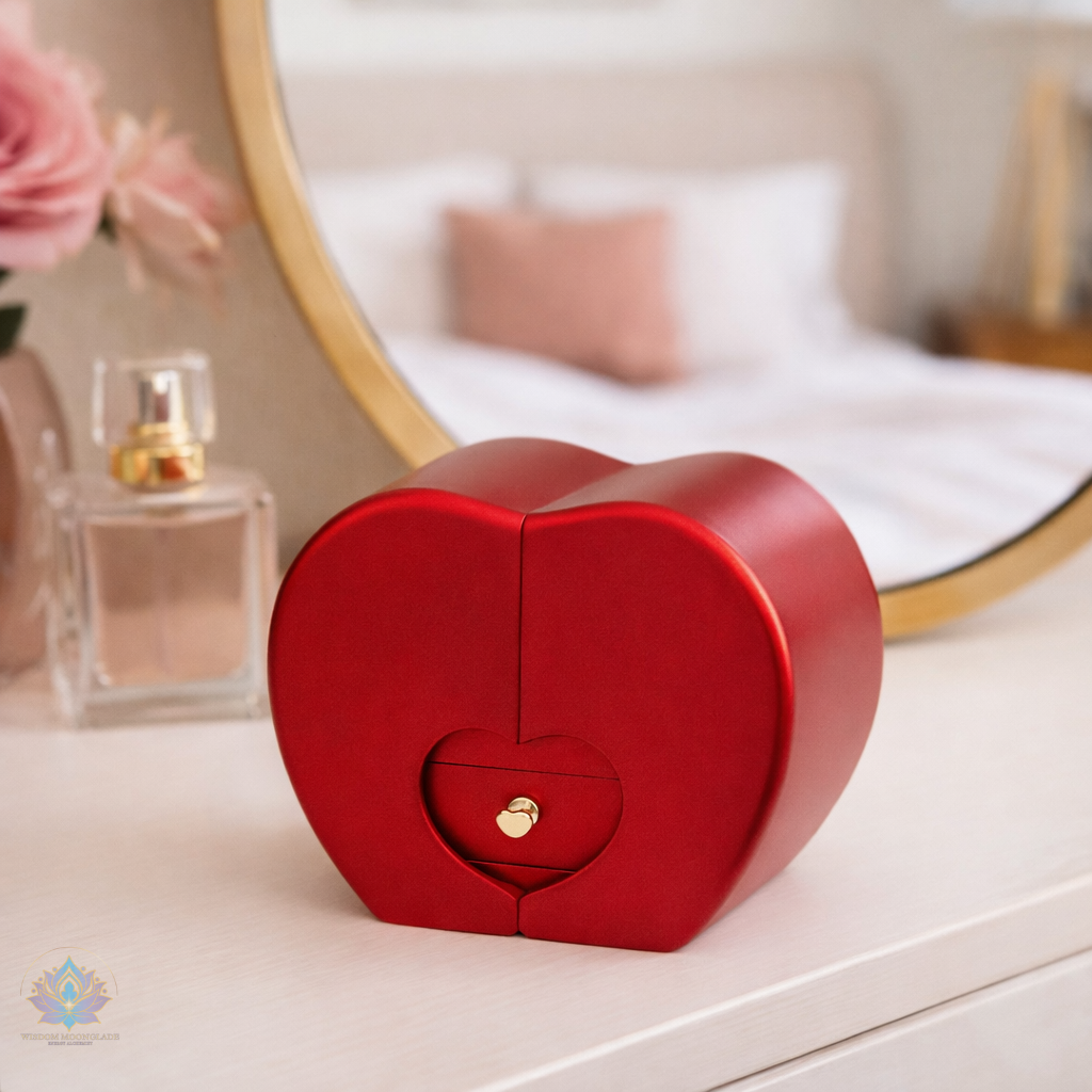 Timeless Devotion Gift Set: Forever Love Necklace & Eternal Rose Heart Box