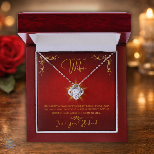 My Darling Wife Love Knot Necklace | A Love Chosen in Every Lifetime
