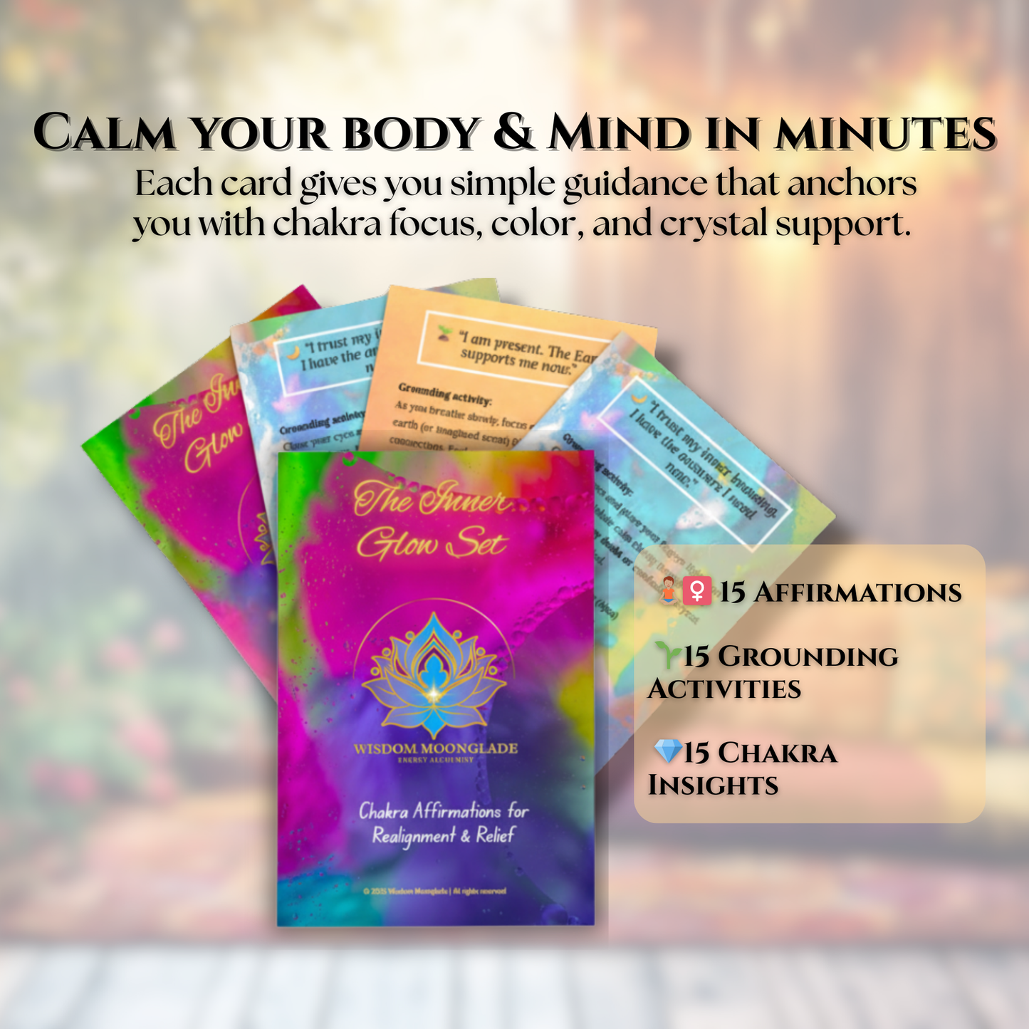 Awaken & Glow Bundle: Soul Art Coloring Book + Inner Glow Affirmation Deck
