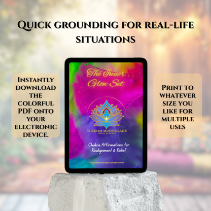 The Inner Glow Set: Chakra Affirmations for Realignment & Relief – Digital Download