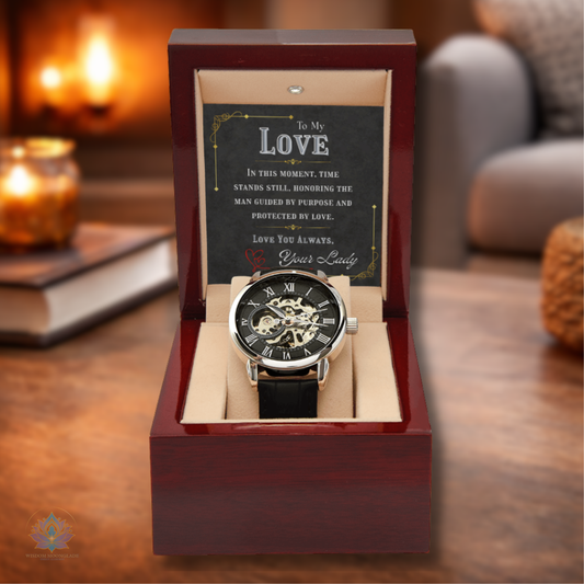 From Your Lady Men's Openwork Watch | A Timeless Gift of Purpose & Love