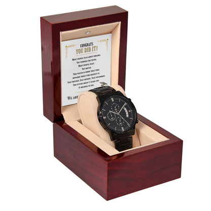 Graduation Gift for Him | Earned & Elevated Chronograph Watch